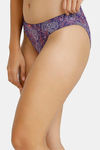 Zivame Twilight Bloom Low Rise Full Coverage Bikini Panty - Purple — thumbnail 3
